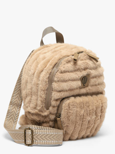 Rugzak Le voyage en panier Beige quadri AHP321 ander zicht 1