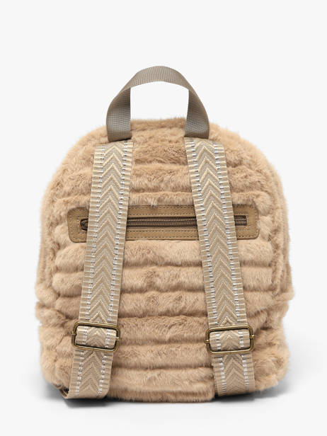 Rugzak Le voyage en panier Beige quadri AHP321 ander zicht 3