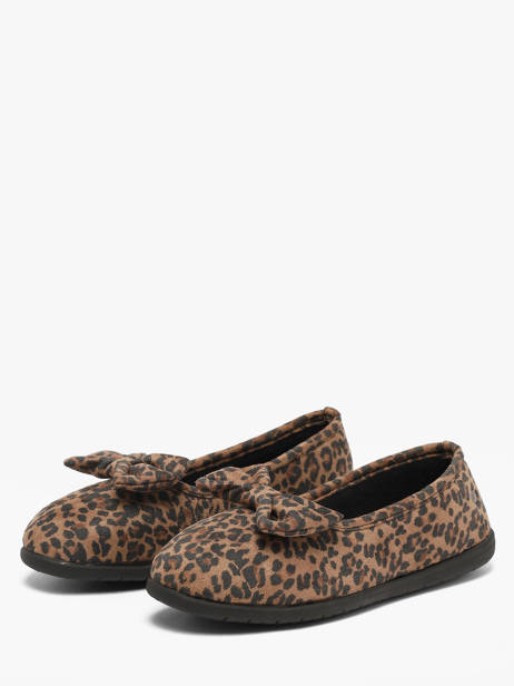 Pantoffels Isotoner Bruin women 97397 ander zicht 1