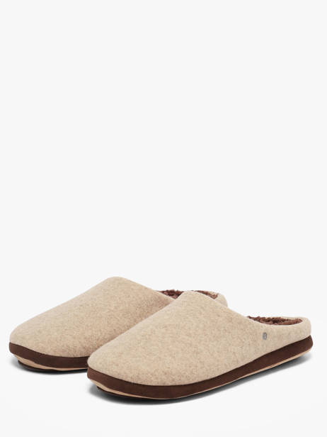 Pantoffels Isotoner Beige men 98279 ander zicht 1