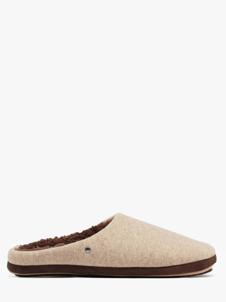 Pantoffels Isotoner Beige men 98279 ander zicht 3