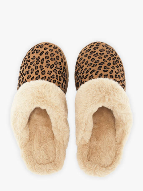 Pantoffels Uit Leder Isotoner Bruin women 97421