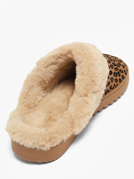 Pantoffels Uit Leder Isotoner Bruin women 97421 ander zicht 2