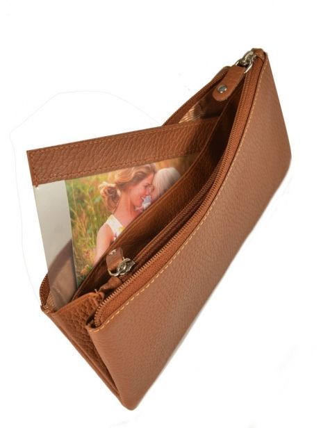 Portefeuille Leder Crinkles Bruin caviar 14104 ander zicht 3