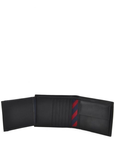 Portefeuille Leder Tommy hilfiger Zwart johnson AM00665 ander zicht 4