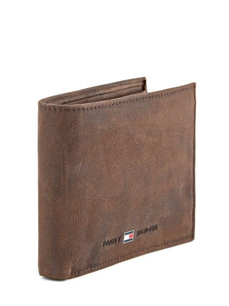 Portefeuille Leder Tommy hilfiger Bruin johnson AM00660 ander zicht 2