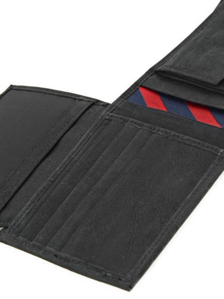 Portefeuille Leder Tommy hilfiger Zwart johnson AM00660 ander zicht 1