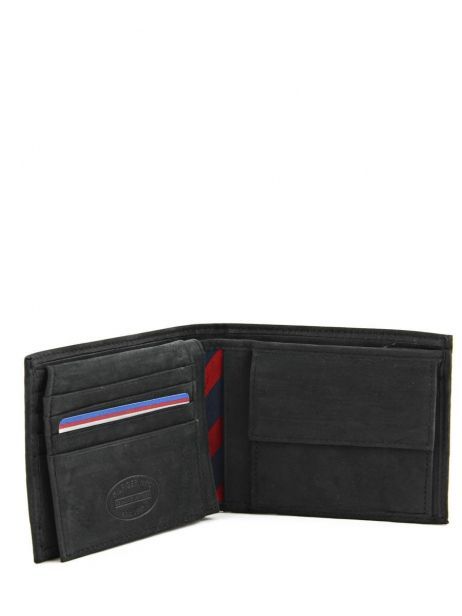 Portefeuille Leder Tommy hilfiger Zwart johnson AM00660 ander zicht 4