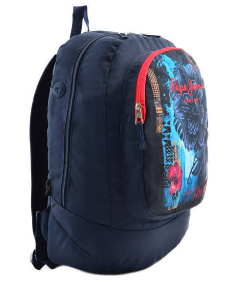 Rugzak 1 Compartiment Pepe jeans Blauw mangrove 64223 ander zicht 3