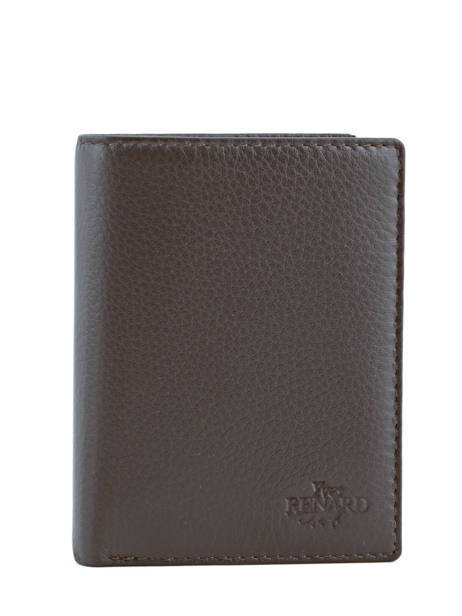 Portefeuille Leder Yves renard Bruin foulonne 23419