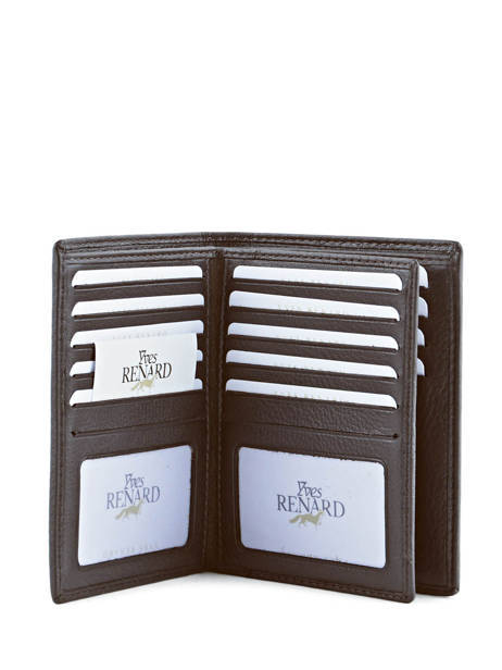 Portefeuille Foulonne Leder Yves renard Bruin foulonne 23425 ander zicht 4