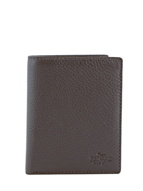 Portefeuille Foulonne Leder Yves renard Bruin foulonne 23425