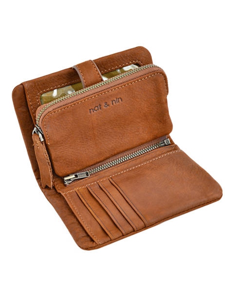 Portefeuille Leder Nat et nin Bruin vintage JOYCE ander zicht 2