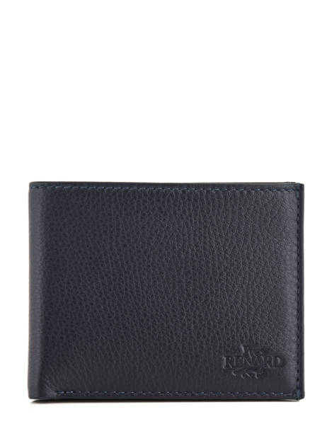 Portefeuille Leder Yves renard Blauw foulonne 2306