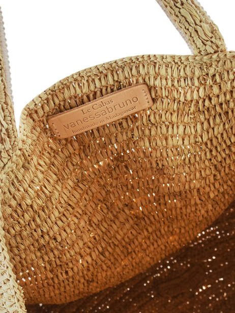 Handtas Le Cabas Raffia Pailletten Vanessa bruno Beige cabas raphia 64V40413 ander zicht 4