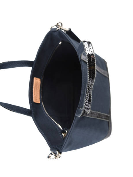 Cross Body Tas Baby Cabas Pailletten Vanessa bruno Blauw cabas 1V40410 ander zicht 5