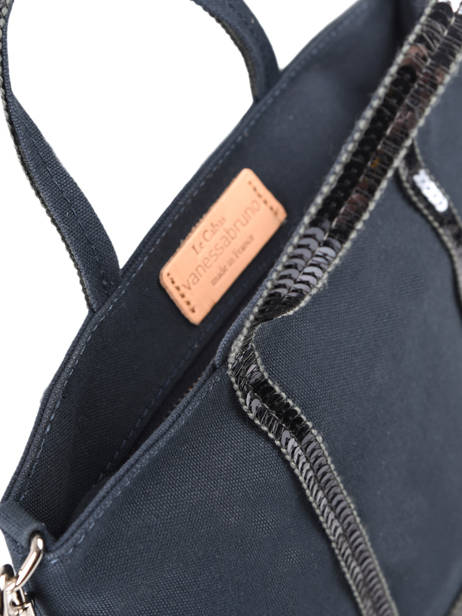 Cross Body Tas Baby Cabas Pailletten Vanessa bruno Blauw cabas 1V40410 ander zicht 3