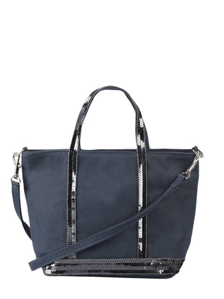 Cross Body Tas Baby Cabas Pailletten Vanessa bruno Blauw cabas 1V40410 ander zicht 4