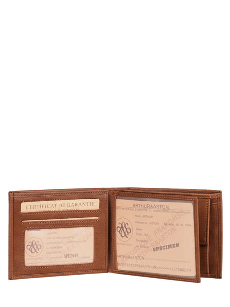 Portefeuille Arthur Johany Leder Arthur & aston Bruin johany 499 ander zicht 1