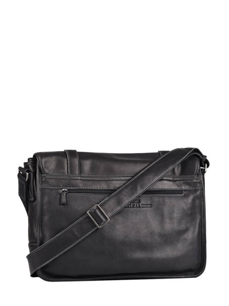 Messenger Tas Arthur Leder Arthur & aston Zwart johany 15 ander zicht 3