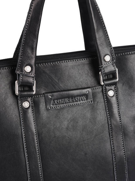 Business Tas Arthur 3 Compartimenten Arthur & aston Zwart johany 6 ander zicht 1
