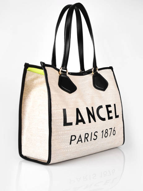 Schoudertas Cabas D'Ã©tÃ© Jute En Leder Lancel Beige cabas d'ete A10749 ander zicht 2