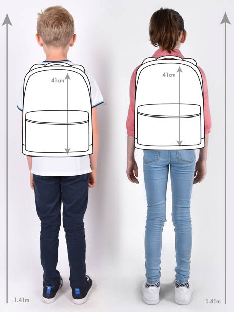 Rugzak 1 Compartiment Caramel et cie Rood fille - SACADO-F ander zicht 1