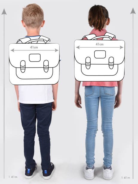 Boekentas 2 Compartimenten Kipling Blauw back to school 21092 ander zicht 1