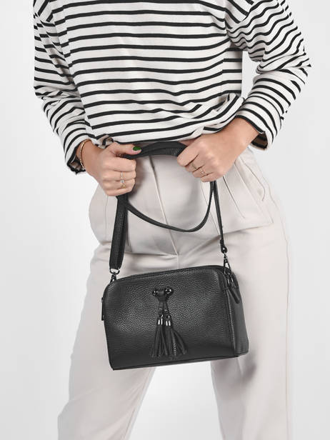 Cross Body Tas Caviar Leder Milano Zwart caviar CA21101 ander zicht 1