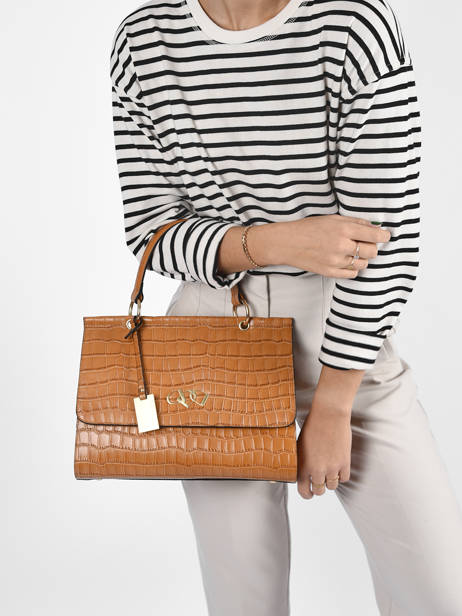 Handtas Cairns Leder Etrier Bruin cairns ECAI001L ander zicht 2