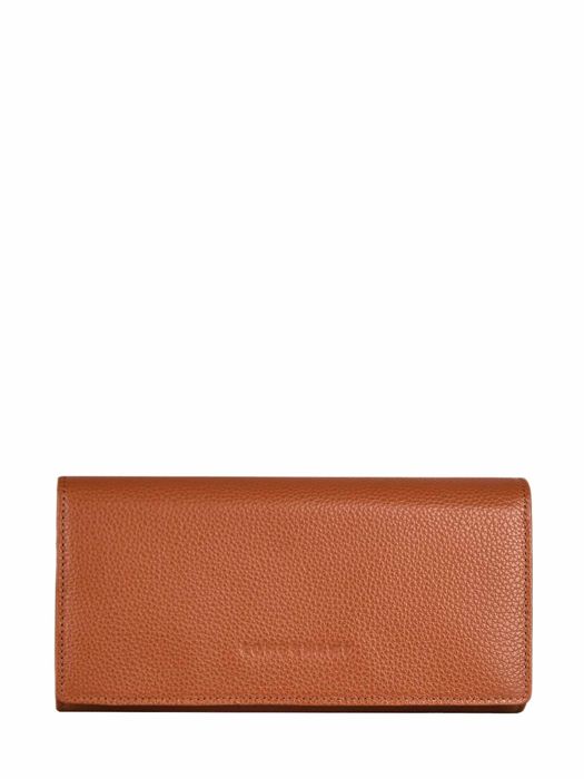 Longchamp Le foulonné Portefeuille Bruin