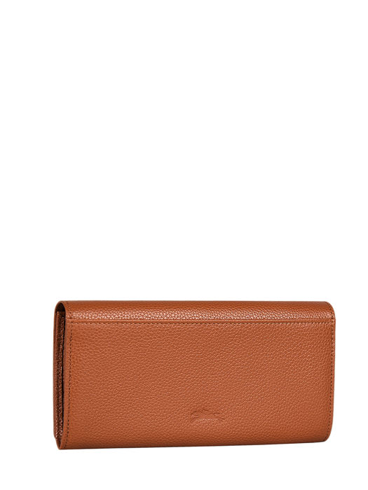 Longchamp Le foulonné Portefeuille Bruin