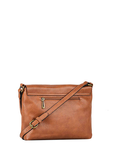 Cross Body Tas Vintage Flora & co Bruin grained F8044 ander zicht 3