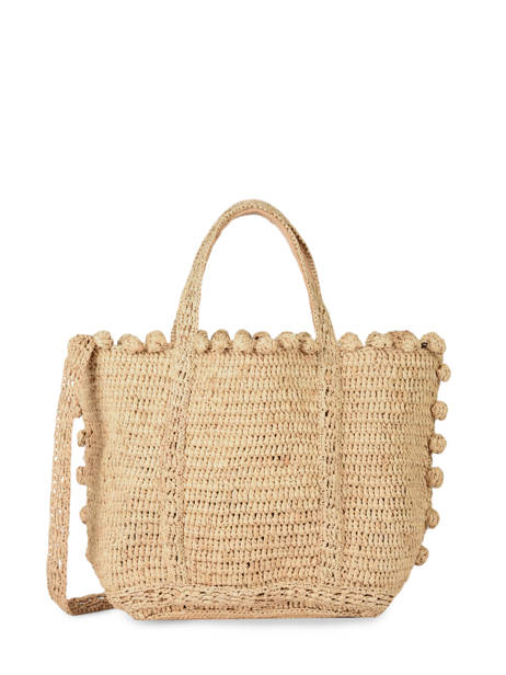 Handtas Le Cabas Raffia Pompons Vanessa bruno Beige cabas raphia 75V40435