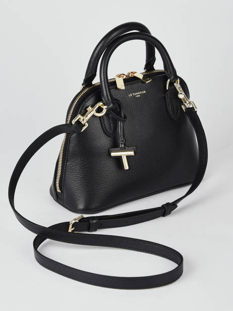 Cross Body Tas Gisele Leder Le tanneur Zwart gisele TGIS1000 ander zicht 2