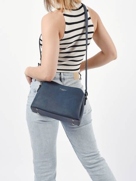Cross Body Tas Grained Miniprix Blauw grained F2516 ander zicht 1
