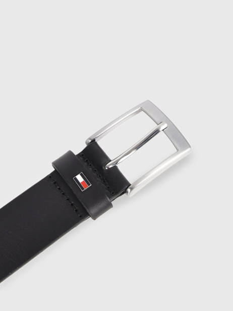 Herenriem Leder Tommy hilfiger Zwart belt AM08470 ander zicht 2