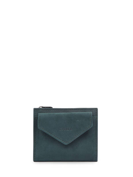Portemonnee Etincelle Nubuck Leder Etrier Groen etincelle nubuck EETN810
