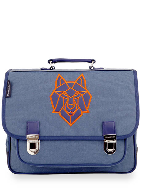 Boekentas 2 Compartimenten Caramel et cie Blauw fier GA