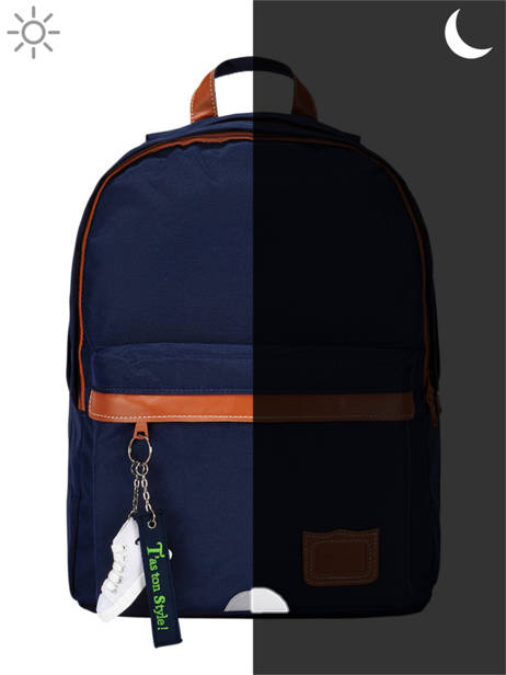 Rugzak 2 Compartimenten Tann's Blauw les fantaisies g - 22-63111 ander zicht 5
