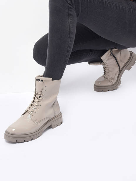 Boots Uit Leder Mjus Beige women M79258 ander zicht 2