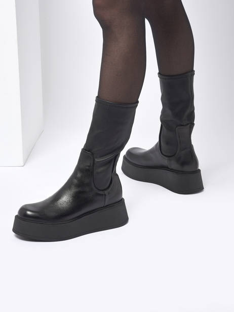 Boots Uit Leder Mjus Zwart women P78304 ander zicht 2