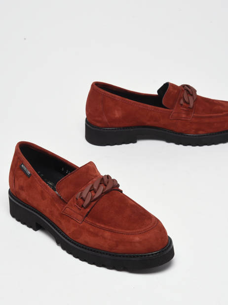 Mocassins Salka Velcalf Uit Leder Mephisto Bruin women V ander zicht 3