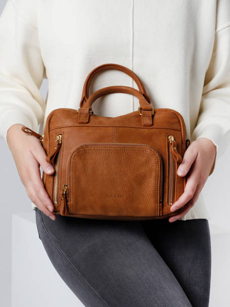 Cross Body Tas Baby Macy Leder Nat et nin Bruin vintage BABYMACY ander zicht 1