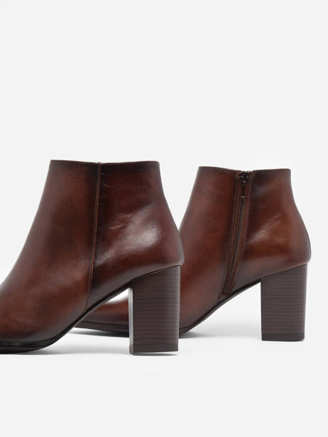 Enkellaarsjes Uit Leder Folie's Bruin women - 000302CA ander zicht 1