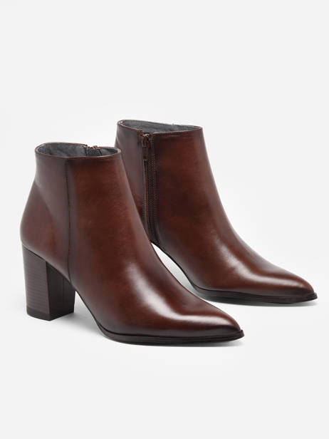 Enkellaarsjes Uit Leder Folie's Bruin women - 000302CA ander zicht 3