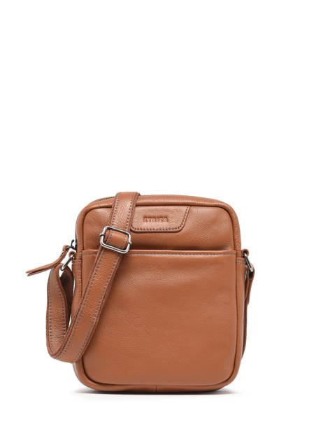 Cross Body Tas M Foulonné Leder Etrier Bruin foulonne EFOU729M
