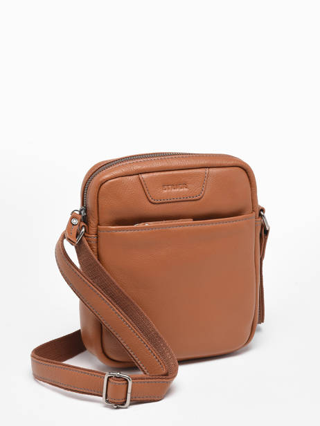 Cross Body Tas M Foulonné Leder Etrier Bruin foulonne EFOU729M ander zicht 1