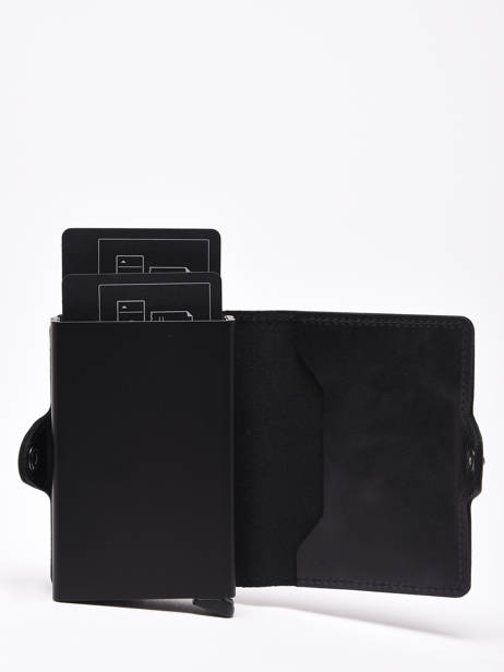 Kaarthouder Twin 2 Compartimenten Leder Secrid Zwart vintage TV ander zicht 1