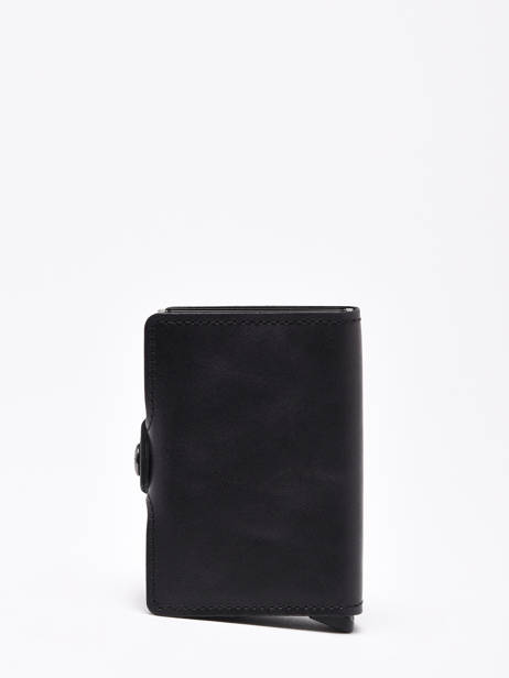 Kaarthouder Twin 2 Compartimenten Leder Secrid Zwart vintage TV ander zicht 2